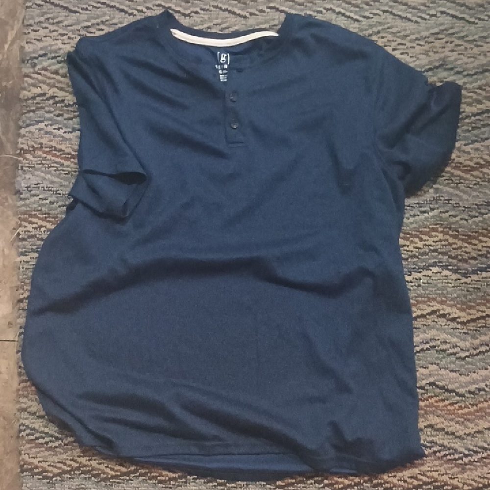 Navy Blue Henley Shirt